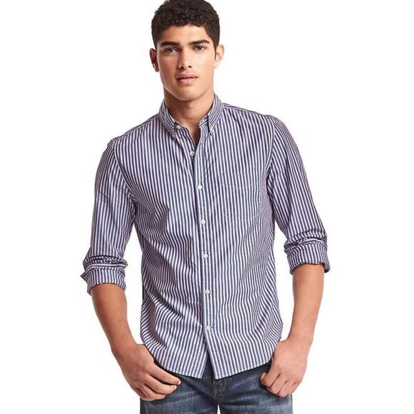 J. Crew Stripe Button Down Slim Shirt - Picture 1 of 7